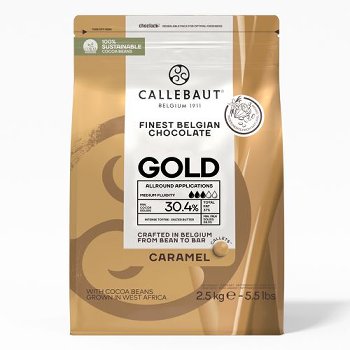 Couverture 'Gold Karamell' 30,4% weiß, Drops | Chips | Callets