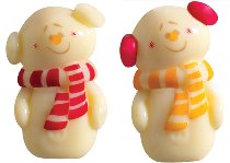 @ Schoko-Dekor Aufleger weiß Schneemann (66 Stk)