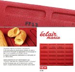 Silikon-Backmatte | -Form gelocht antihaft, 24 Eclairformen 125mm (60x40cm)
