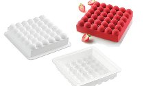 @ Silikon-Matte | -Form | Einzel- | Kuchenform quadratisch | viereckig mit Relief 'Bubble'