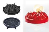 @ Silikon-Matte | -Form | Einzel- | Kuchenform rund mit Relief 'Puffy'