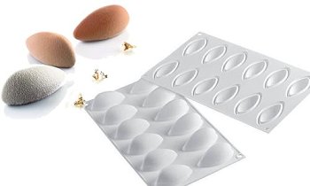 @ Silikon-Matte | -Form 12 ovale Formen | Nocken | Quenelle