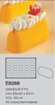 @ Silikon-Matte | -Form 40 ovale Formen 'Gianduiotto' (60x40cm)