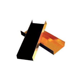 Patisserie-Unterlagen gold/schwarz rechteckig L13xB4,5cm (200 Stk)
