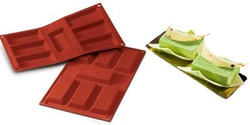 @ Silikon-Matte | -Form 7 eckige Formen | Rechtecke | Finanziers (1/3 GN=17,5x30cm)