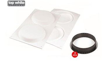 Kit Silikon-Matte |-Form 2 runde Formen | Törtchen | Tartelettes | Florentiner 150/20