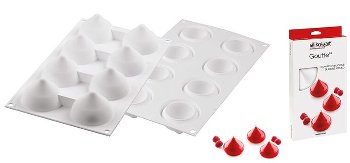 @ Silikon-Matte 8 runde Formen 'Tropfen'