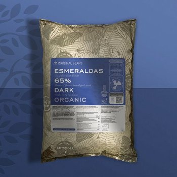 BIO Couverture 'Esmeraldas' 65% dunkel | zartbitter, Drops | Chips