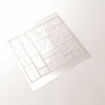 Gießform Tafel | Tafelgießform Adventskalender 'Avent'