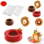 Silikon-Matte | -Form 6 runde Formen 'Ringe '