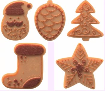 @ Schoko-Dekor Aufleger karamellisiert weiß Weihnachtsdekore mit Relief (180 Stk)