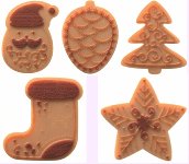 @ Schoko-Dekor Aufleger karamellisiert weiß Weihnachtsdekore mit Relief (180 Stk)
