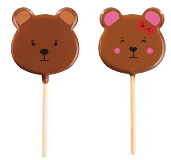 @ Gießform-Blister für Lutscher | Lolly Teddybären 'M. et M Teddy' (45 Stk)
