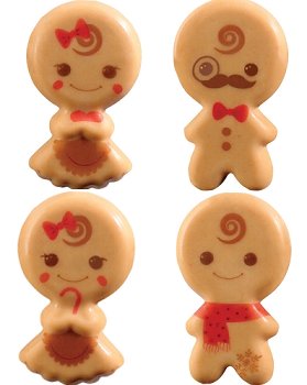 @ Schoko-Dekor Aufleger karamellisiert weiß Lebkuchenmännchen (128 Stk)