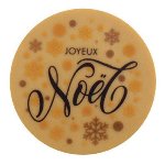 @ Schoko-Dekor Aufleger weiß rund 'Joyeux Noel' (240 Stk)