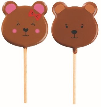 @ Schoko-Lutscher | Lolly milch 'Mr & Mrs Teddy' (60 Stk)