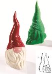 @ Gießform Wichtel 'Gnomo' ohne Augen (4 Teile für 2 Stk)