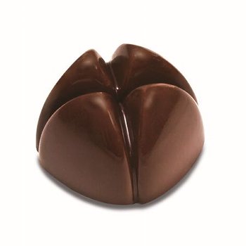 @ Gießform Praline | Pralinengießform 21 quadratische | viereckige Formen geviertelt 'Pop Style'