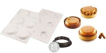 @ Kit Silikon-Matte |-Form 6 runde Formen | Törtchen | Tartelettes | Florentiner 67/15