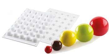 @ Silikon-Matte | -Form 35 runde Formen | Kugeln | Sferen 'Trüffel' 3D