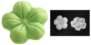 @ Silikonform | Einzelform 'Zuckerstempel' rund 'Blume'
