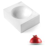 @ Silikon-Matte | -Form | Einzel- | Kuchenform rund Halbkugel | Kuppel glatt 'Zuccotto'
