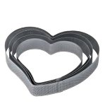 @ Torten- | Tartes- | Dessert-Ring Herz mikrogelocht 180/170/35