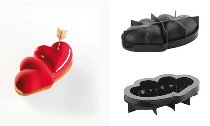 Silikon-Matte | -Form | Einzel- | Kuchenform Doppelherz 'Beloved'