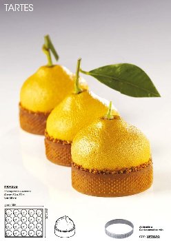 Silikon-Matte | -Form 20 rund Zitronen-Form 'Citron' (30x40cm)