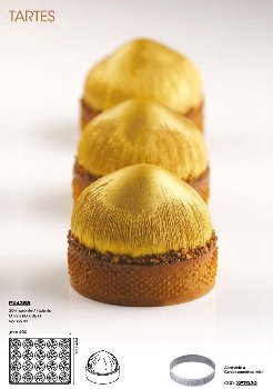 Silikon-Matte | -Form 20 rund Haselnuss-Form 'Gateaux' (30x40cm)