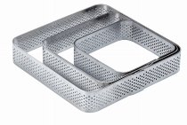 Torten- | Tartes- | Dessert-Ring Quadrat | Viereck mikrogelocht 85/85/20