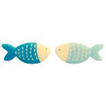 @ Schoko-Dekor Aufleger weiß Fische blau (200 Stk)