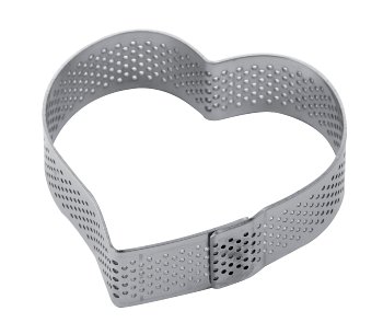 @ Torten- | Tartes- | Dessert-Ring Herz mikrogelocht 180/170/20