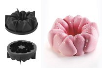 @ Silikon-Matte | -Form | Einzel- | Kuchenform rund mit Relief & Loch 'Nevada'