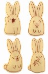 @ Schoko-Dekor Aufleger weiß Hase (140 Stk)