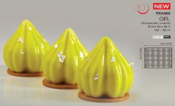 @ Silikon-Matte | -Form 20 runde Formen | Tropfen | Drops | Rosette 'Gel' (30x40cm)