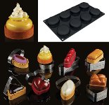 @ Silikon-Matte | -Form 8 runde Formen | Törtchen | Tartelettes (30x17,5cm)