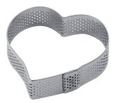 Torten- | Tartes- | Dessert-Ring Herz mikrogelocht 75/70/20