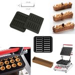 @ Cookmatic Back-Platte Barren | Rechteck glatt 11,7x2,7cm (2 tlg) Ober-& Unterteil