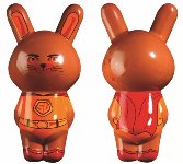 @ Gießform-Blister für Hasen 'Super Lapin', Motiv fünffarbig (12 Blister für 6 Stk)