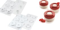 @ Silikon-Matte | -Form 6 runde Formen mit Ring ( 2 Teile)