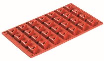 @ Silikon-Matte | -Form 28 Mikro Savarins dreieckig (1/3 GN=17,5x30cm)