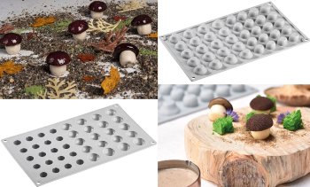 Silikon-Matte | -Form 20 Pilze 'Mushroom' (30x17,5cm)