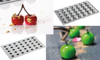 Silikon-Matte | -Form 35 Kirschen 'Cherry' (30x17,5cm)