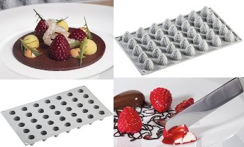 Silikon-Matte | -Form 35 Himbeeren 'Berry' (30x17,5cm)