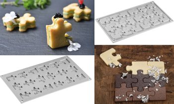 @ Silikon-Matte | -Form 18 Puzzleteile 'Puzzle' (30x17,5cm)