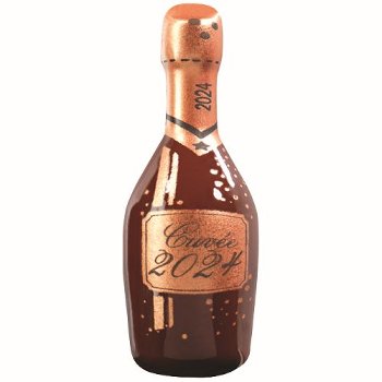 @ Schoko-Dekor Aufleger bitter Champagner- | Sektflasche 'Cuvée 2024' (65 Stk)