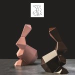 @ Gießform Hase 'Rocky Roger' (4 Teile für 2 Stk)