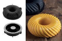 @ Silikon-Matte | -Form | Einzel- | Kuchenform rund mit Relief & Loch 'Cyclone'