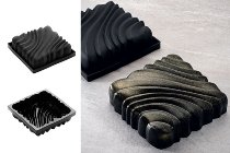 @ Silikon-Matte | -Form | Einzel- | Kuchenform quadratisch | viereckig mit Relief 'Squeeze'